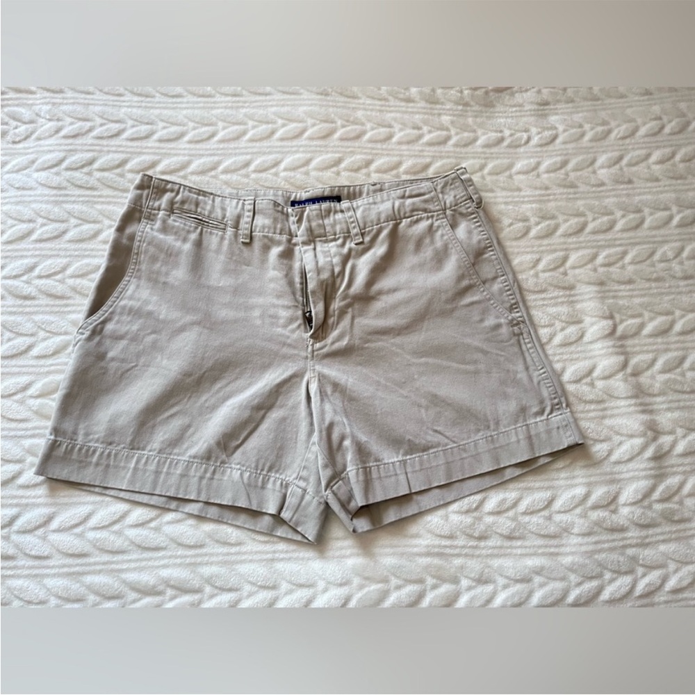 Ralph Lauren Tan Bermuda Shorts Classic Cotton Blend